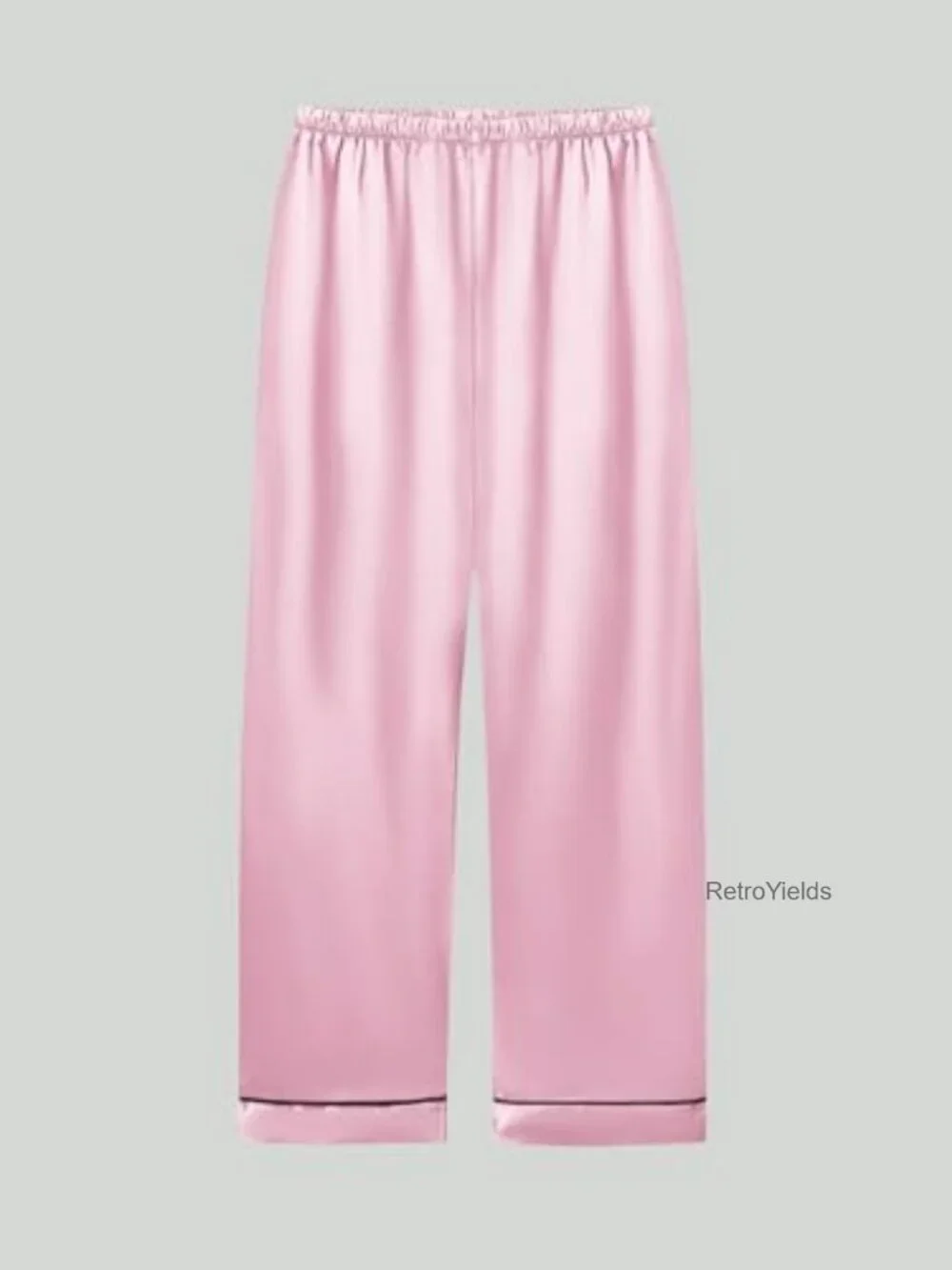 Girls Satin Pajama Set 4 Piece Long Sleeve Silky Button Down Sleepwear